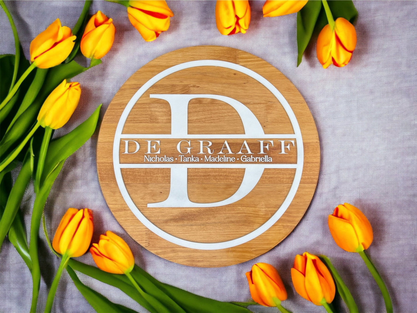 Personalized Wooden Family Home Decor Sign • Two Sizes • Hanging Wall or Door Sign • Wedding Date • Family Names • Couples • Custom Decor