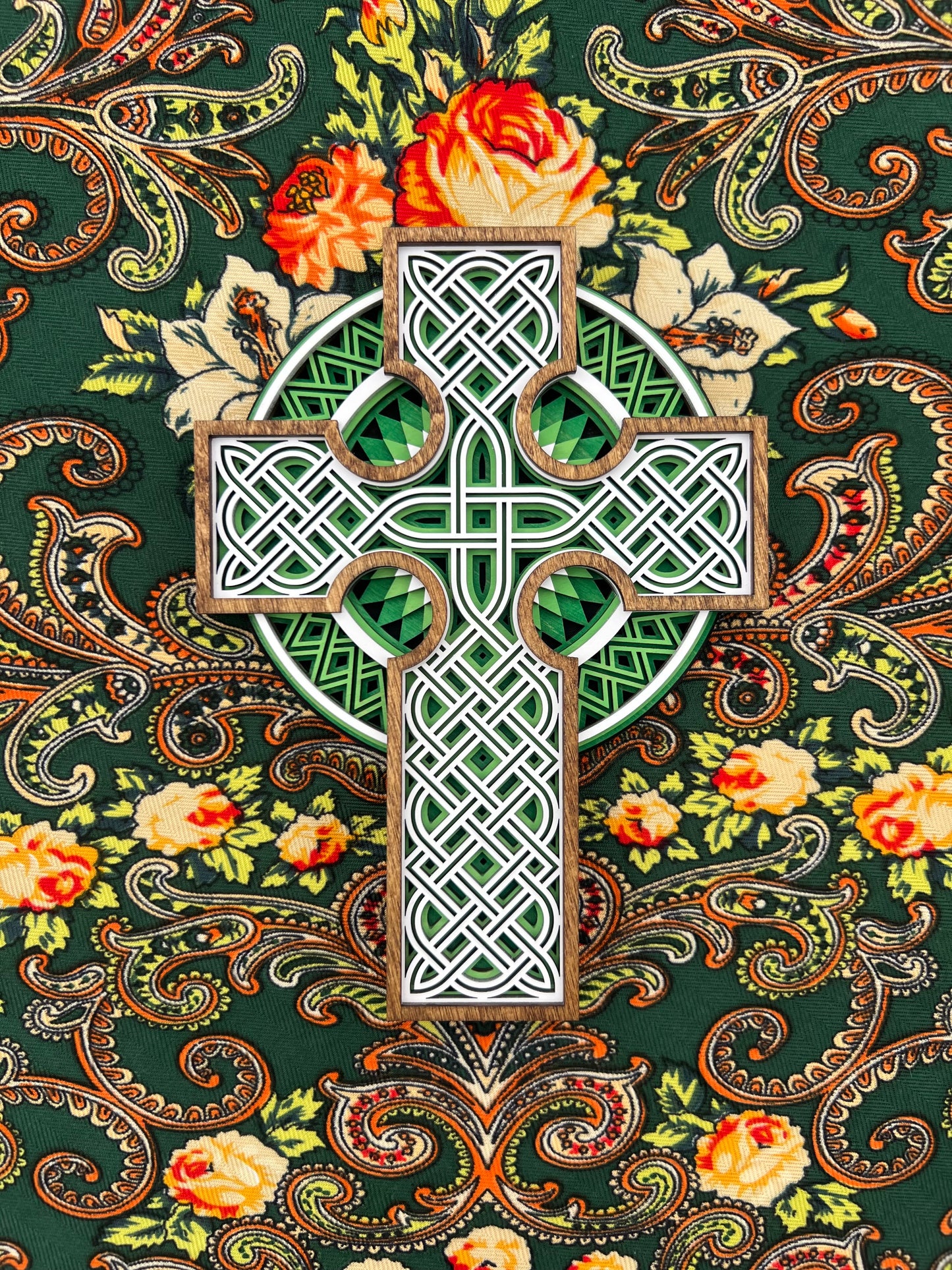 Celtic Style Five-Layer Cross