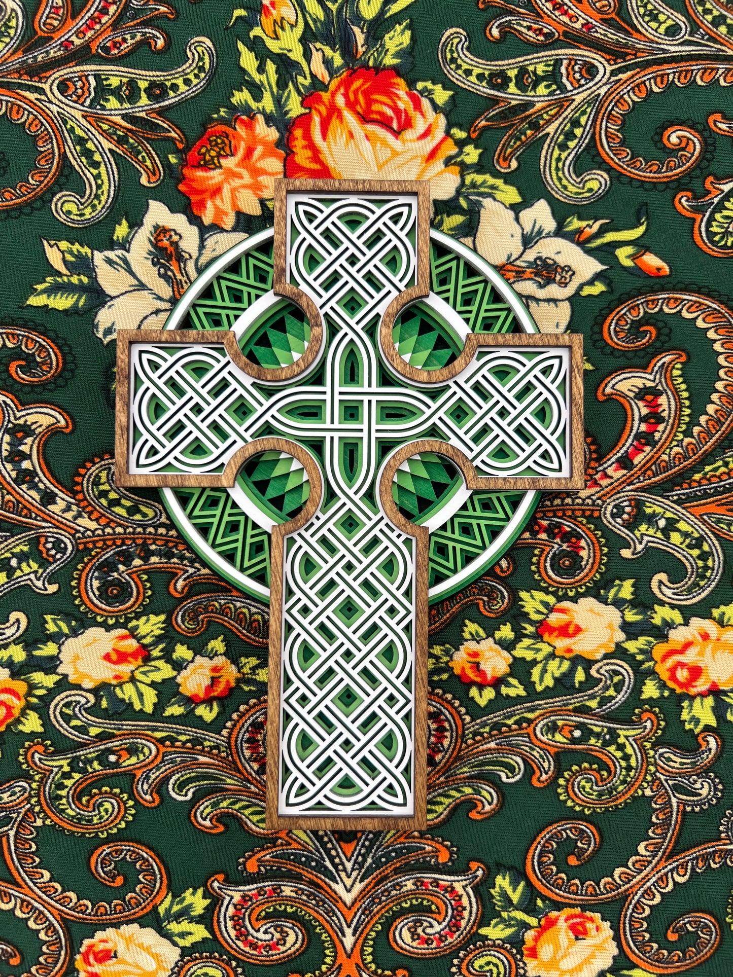 Celtic Style Five-Layer Cross