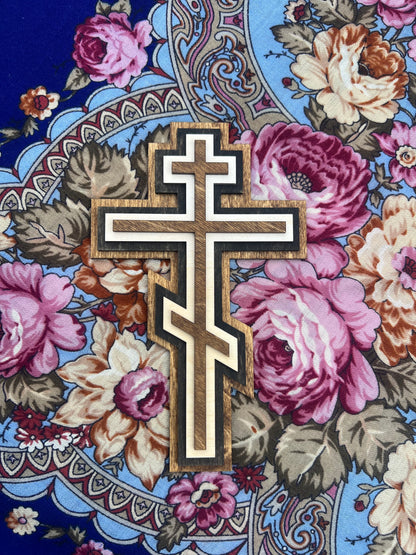 Traditional Orthodox Three-Bar Cross | 4 laser-cut layers