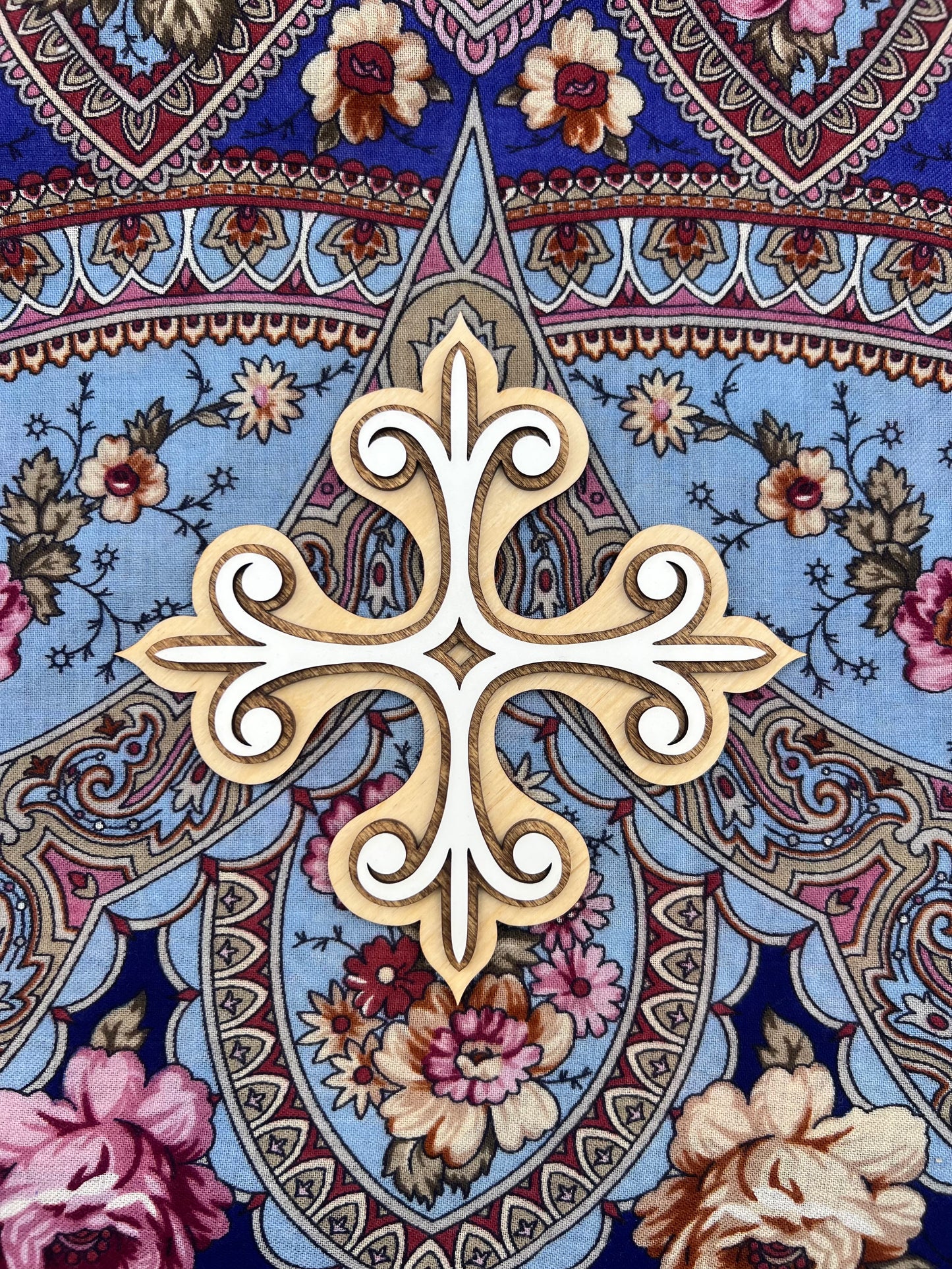 Greek Style Orthodox Cross | 3 laser-cut layers