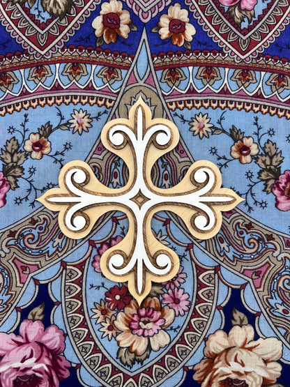 Greek Style Orthodox Cross | 3 laser-cut layers