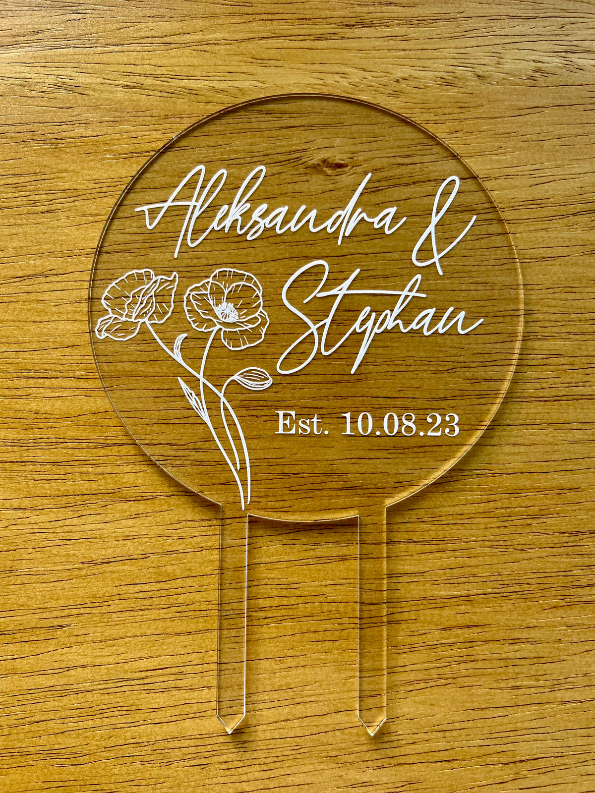 Cake Topper Add Background Clear Acrylic Cake Topper – Gratefully Made