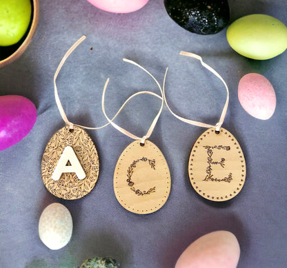 Easter Tag | Floral Initials