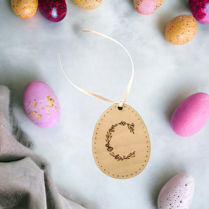 Easter Tag | Floral Initials