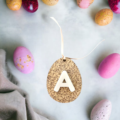 Easter Tag | Floral Initials