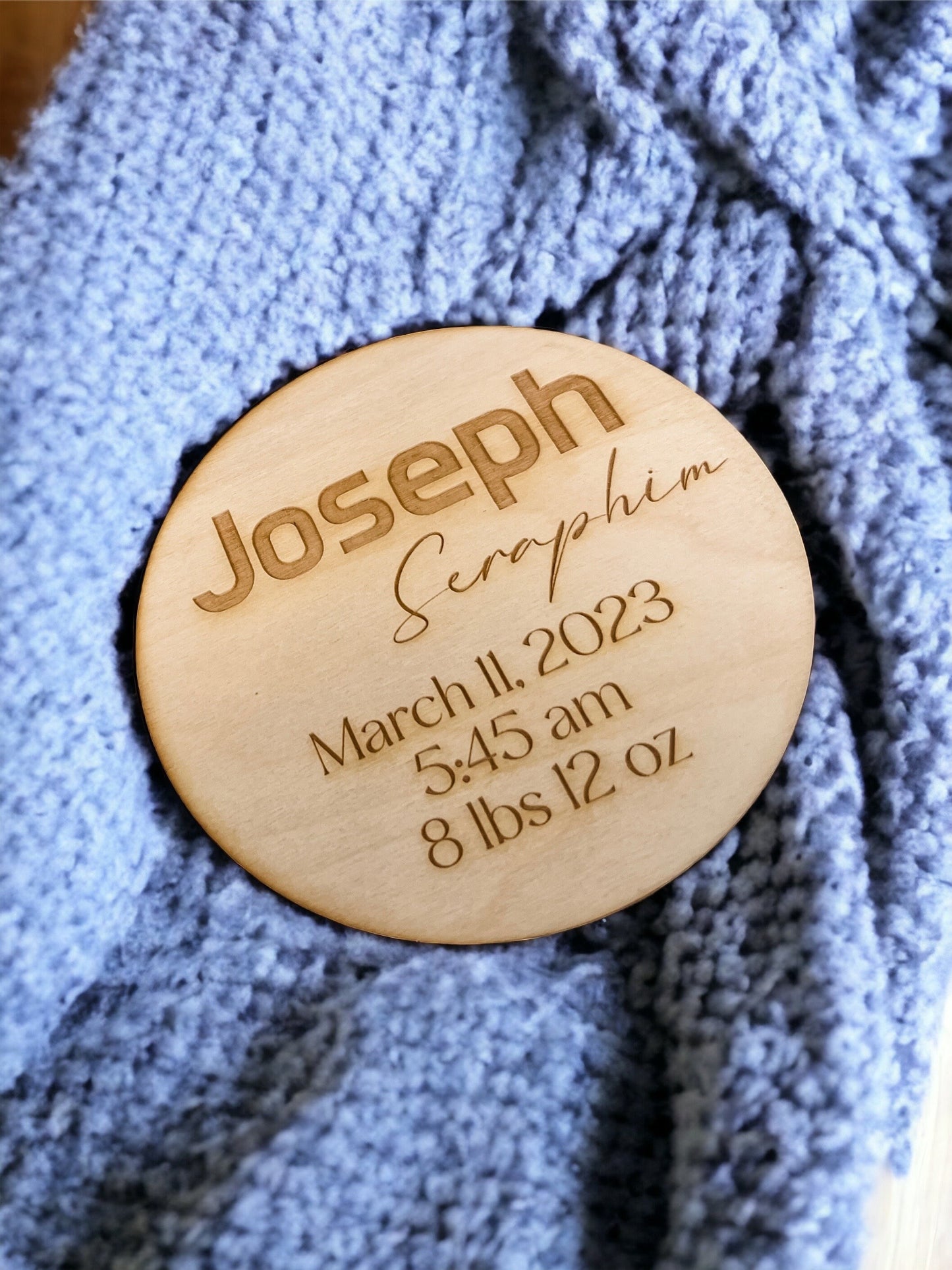 Joseph Seraphim Baby Birth Announcement