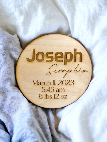 Joseph Seraphim Baby Birth Announcement