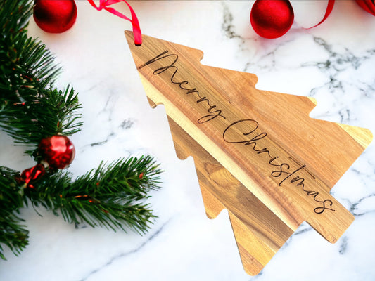 Charcute-TREE Board – Merry Christmas Engraved Cutting Board