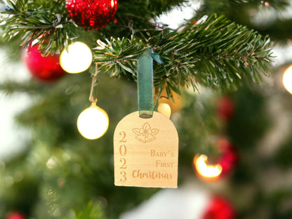 Baby's First Christmas Ornament – Customizable Keepsake