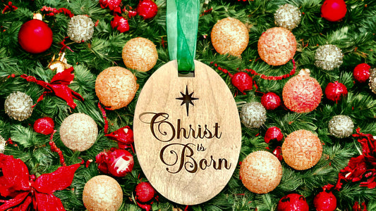 Christ is Born Double-Sided Ornament